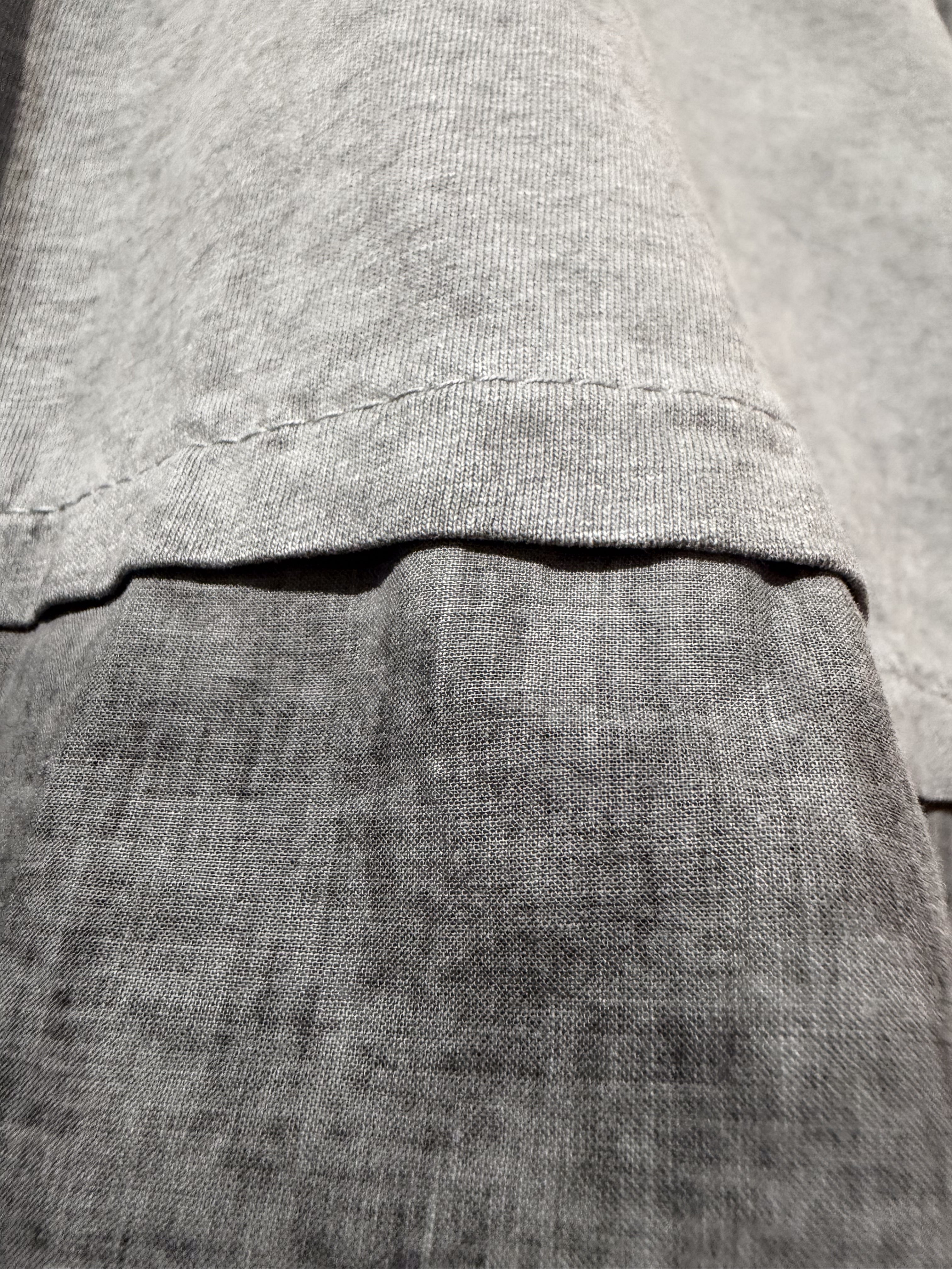 Blusa gris de algodón lavado