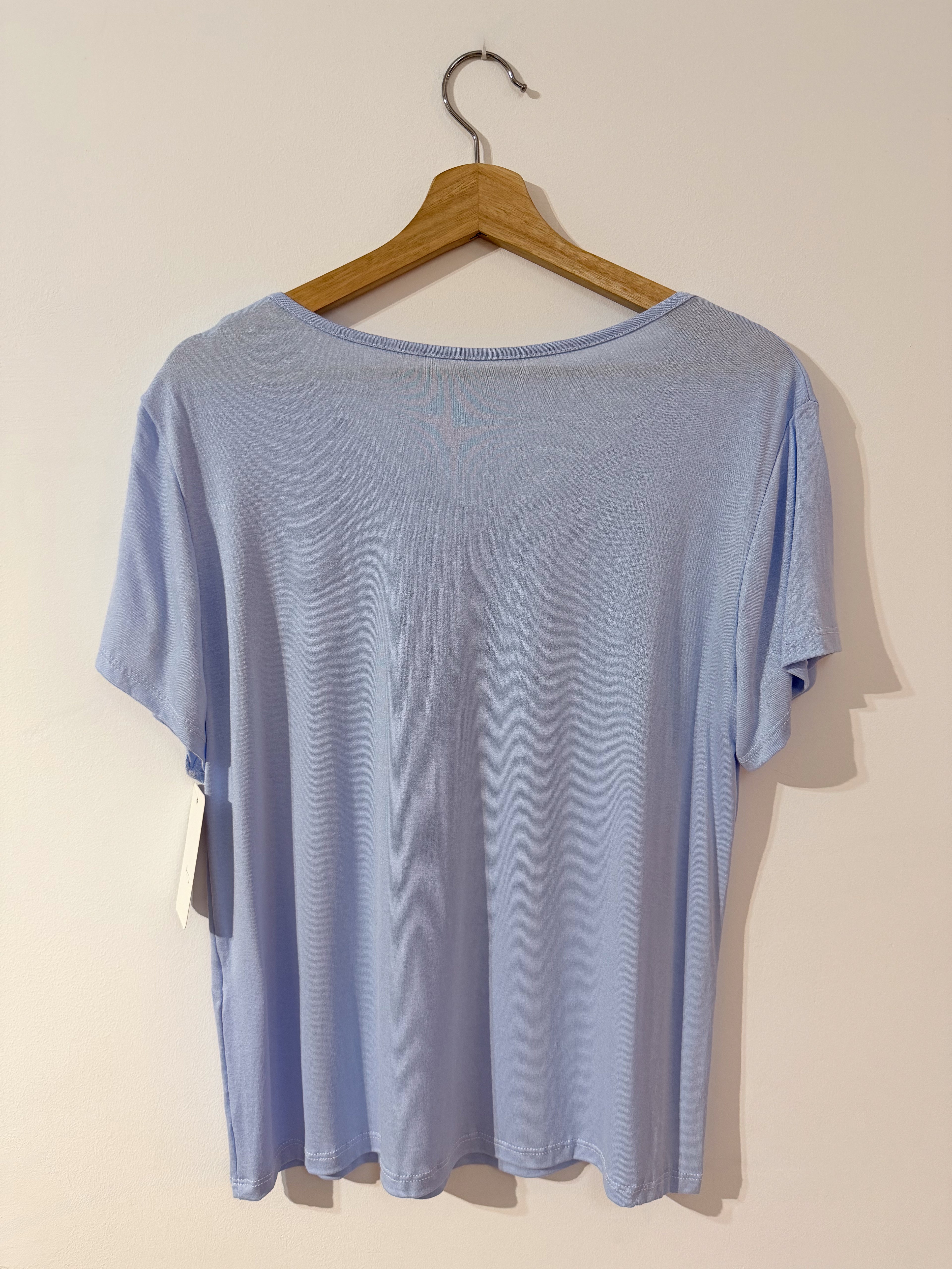 Camiseta básica fluida azul claro