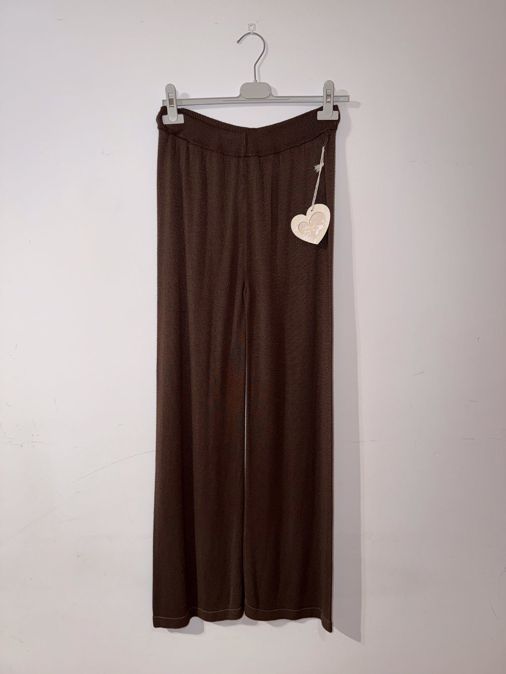 Pantalón de punto marrón