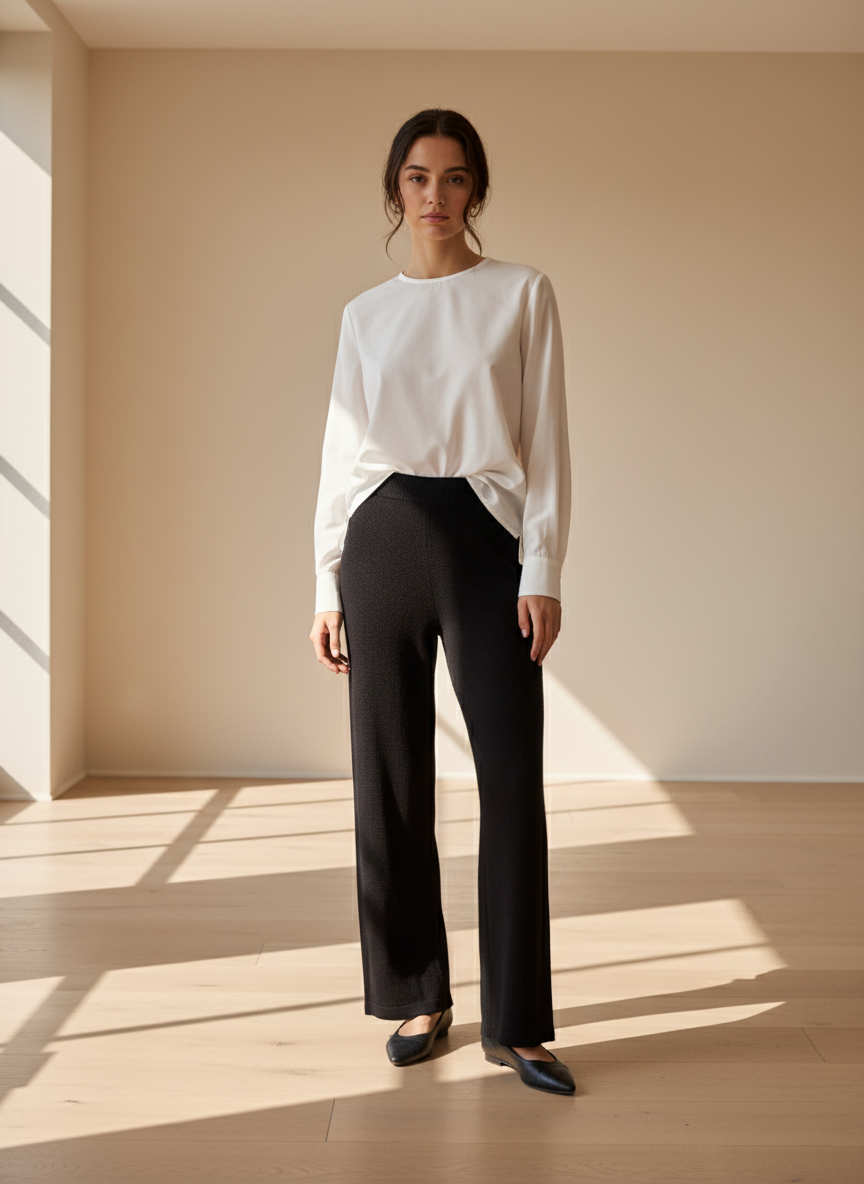 Pantalón de punto negro