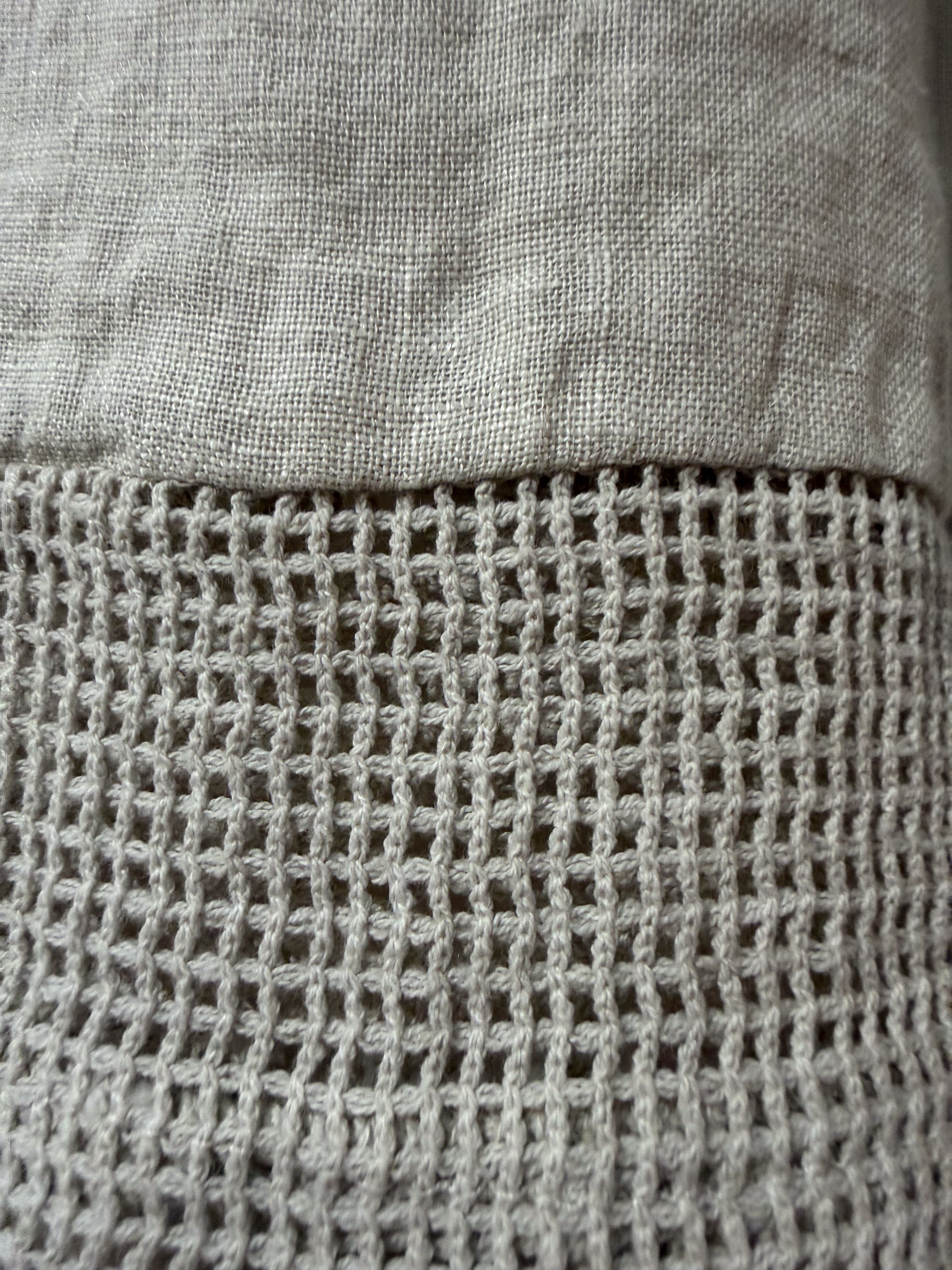 Pantalón de lino blanco roto