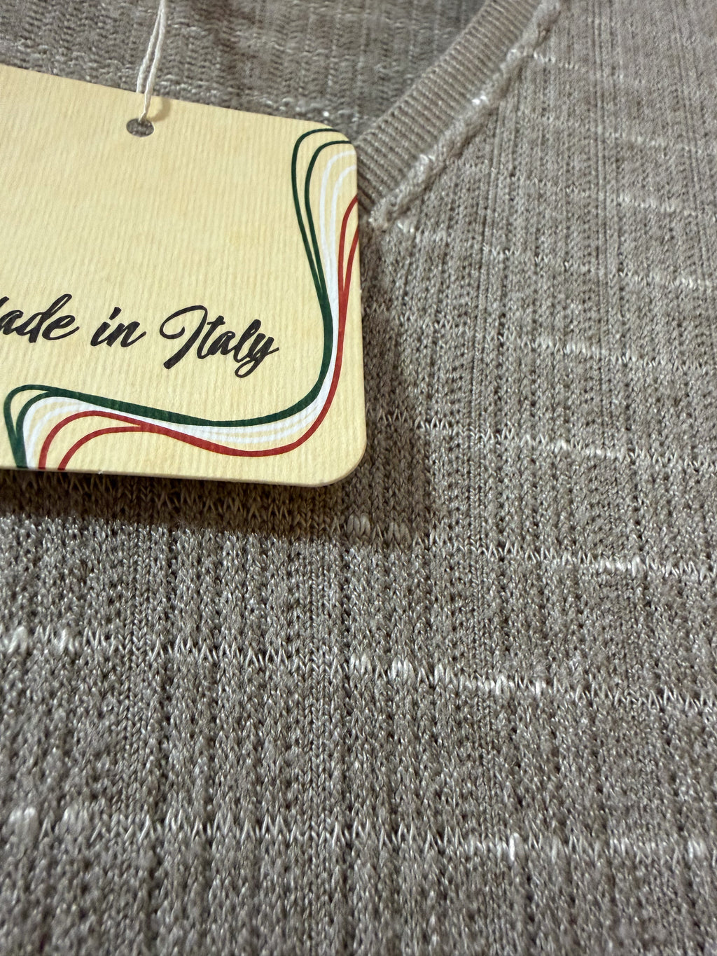 Vestido beige de canalé